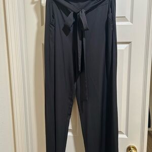 Soybu Black Featherweight Tie-Waist Pants